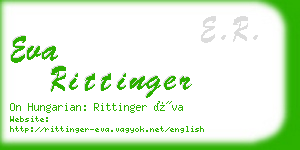 eva rittinger business card